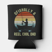 Ofishally a Reel Cool Dad Fun Fishing Blikjeskoeler (Achterkant)