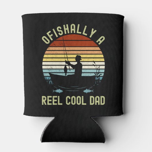 Ofishally a Reel Cool Dad Fun Fishing Blikjeskoeler (Achterkant)