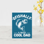 Ofishally A Reel Cool Dad Funny Fishing Lover  Kaart (Gele Bloem)
