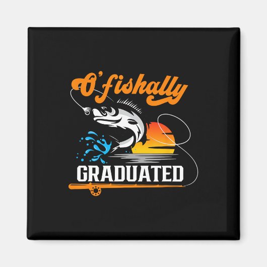 O'fishally Afgestudeerde Visliefhebber Afstudeerfe Magneet (Voorkant)