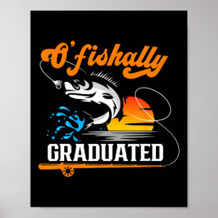O'fishally Afgestudeerde Visliefhebber Afstudeerfe Poster