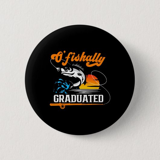 O'fishally Afgestudeerde Visliefhebber Afstudeerfe Ronde Button 5,7 Cm (Voorkant)