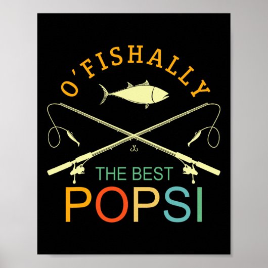 Ofishally De Beste Popsi Vintage Visser Opa Poster (Voorkant)