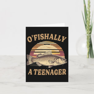 O'fishally Een tiener 13e verjaardag Grappig Gevis Kaart