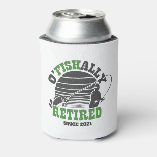 Ofishally Gepensioneerd Gevist Pensioengift Groen Blikjeskoeler (Blikje Achterkant)