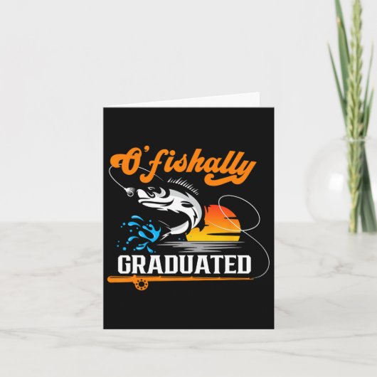 O'fishally Graduated Vissen Lover Afstuderen Part Kaart (Voorkant)