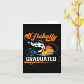 O'fishally Graduated Vissen Lover Afstuderen Part Kaart (Gele Bloem)