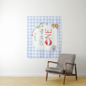 Ofishally One Birthday Personalized Banner Wandkleed (In situ)