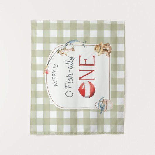 Ofishally One Birthday Personalized Banner  Wandkleed (Voorkant)