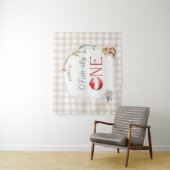 Ofishally One Birthday Personalized Banner Wandkleed (In situ)