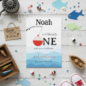 o'fishally one first birthday invitation kaart