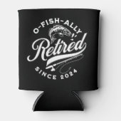 Ofishally Retired 2024 Funny Fishing Blikjeskoeler (Voorkant)
