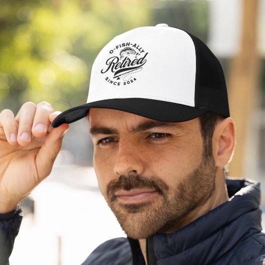 Ofishally Retired 2024 Funny Fishing Trucker Pet