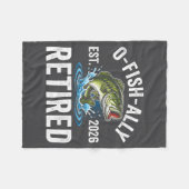 Ofishally Retired 2026 Funny Fishing Retirement Fi Fleece Deken (Voorkant (Horizontaal))