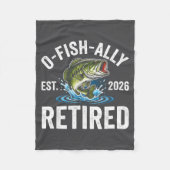 Ofishally Retired 2026 Funny Fishing Retirement Fi Fleece Deken (Voorkant)
