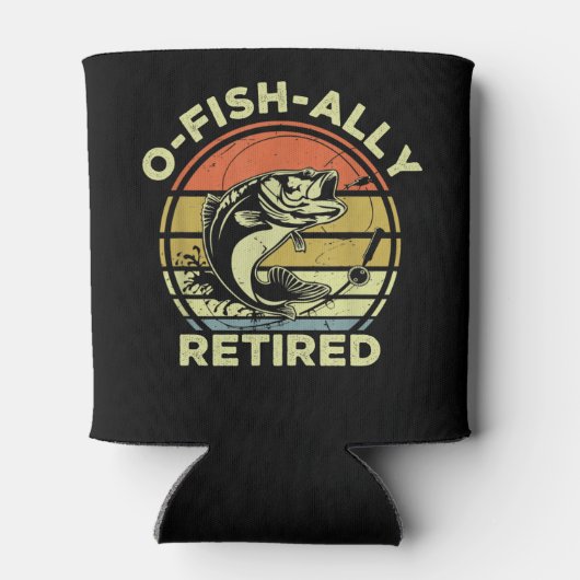 Ofishally Retired Funny Fishing Blikjeskoeler (Achterkant)