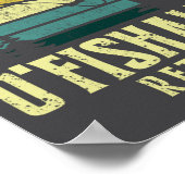 Ofishally Retired Funny Fishing Retirement  Poster (Hoek)