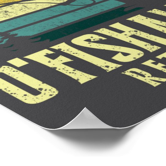 Ofishally Retired Funny Fishing Retirement  Poster (Hoek)