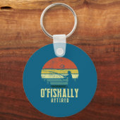 Ofishally Retired Funny Fishing Retirement Sleutelhanger (Voorkant)