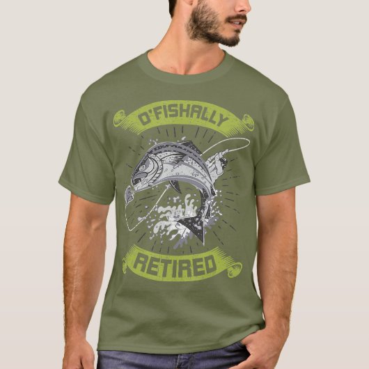 OFishAlly Retired Retirement Fly Fishing T-shirt (Voorkant)