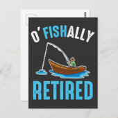 O'Fishally Revermoeally Funny Fisherman Retirement Briefkaart (Voorkant / Achterkant)