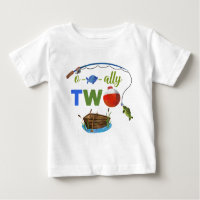Ofishally TWO baby t-shirt Kleine visser shirt