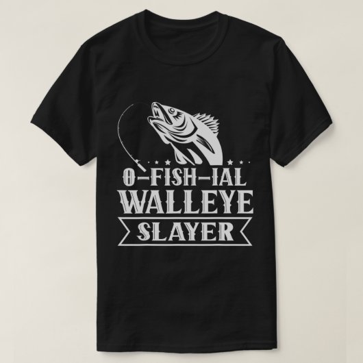 Ofishial Walleye Slayer - Fish Walleye Vissen T-S T-shirt (Design voorkant)
