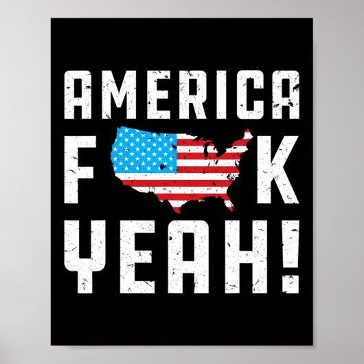 Ofjuly Amerika Ja Grappig cadeau Poster (Voorkant)