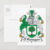 O'Flanagan Family Crest Briefkaart (Voorkant / Achterkant)