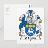 O'Flynn Family Crest Briefkaart (Voorkant / Achterkant)