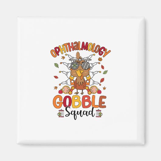 Oftalmologie Gobble Squad Turkije Opticien Dankzeg Magneet (Voorkant)