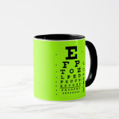 Oftalmologie Ooggrafiek Groen/zwart Combo Mok (Voorkant rechts)