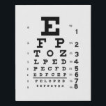 Oftalmologie Ooggrafiek Novelty Optometry Pop Art Imitatie Canvas Print<br><div class="desc">Het Snellen-diagram,  ontwikkeld in 1862 om de gezichtsscherpte te meten,  is genoemd naar Herman Snellen,  de Nederlandse oogarts. Aanpassen met een andere achtergrondkleur van uw keuze; Voeg een naam of een andere tekst toe voor een persoonlijke aanraking zonder extra kosten,  met de makkelijk te gebruiken Zazzle-bewerkingstools!</div>