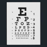 Oftalmologie Ooggrafiek Novelty Optometry Pop Art Imitatie Canvas Print<br><div class="desc">Het Snellen-diagram,  ontwikkeld in 1862 om de gezichtsscherpte te meten,  is genoemd naar Herman Snellen,  de Nederlandse oogarts. Aanpassen met een andere achtergrondkleur van uw keuze; Voeg een naam of een andere tekst toe voor een persoonlijke aanraking zonder extra kosten,  met de makkelijk te gebruiken Zazzle-bewerkingstools!</div>