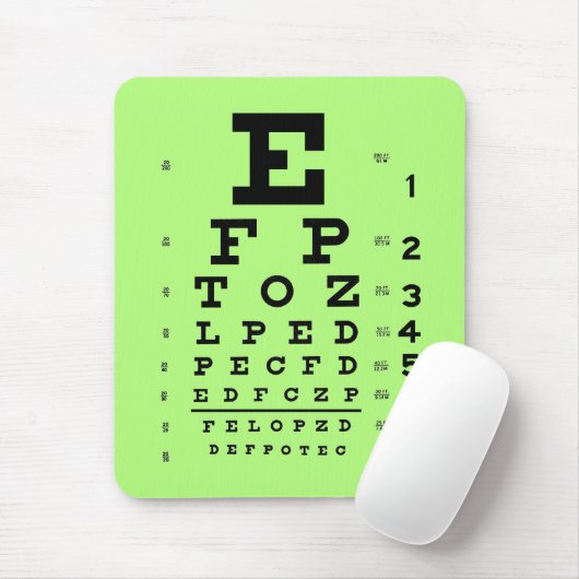 Oftalmologie Optometrie Medisch oog Grafiek Groen Muismat (Met muis)