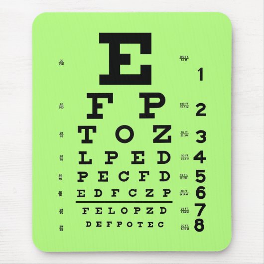 Oftalmologie Optometrie Medisch oog Grafiek Groen Muismat (Voorkant)