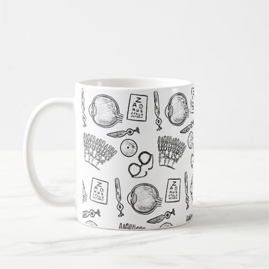 Oftalmologie Schetsen Koffiemok (Links)