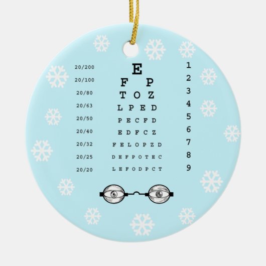 Oftalmoloog, Eye Specialist kerstversiering Keramisch Ornament (Voorkant)