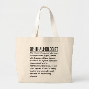 Oftalmoloog Grote Tote Bag