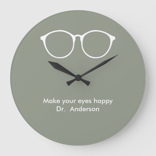 Oftalmoloog Optometrist Opticien Eyeglassen Grote Klok (Voorkant)