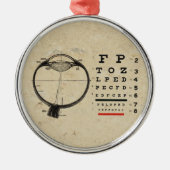  oftalmoloog Optometry Eye Chart Metalen Ornament (Voorkant)