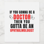 Oftalmoloog Wijn Etiket (Enkel label)