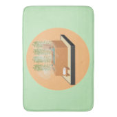 Ofuro Zen Badkuip met Bamboe Badmat (Voorkant Verticaal)