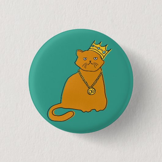 OG Cat King Ronde Button 3,2 Cm (Voorkant)