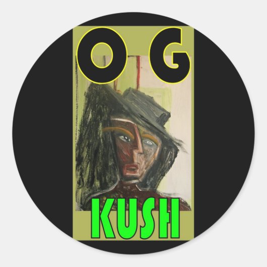 OG KUSH RONDE STICKER (Voorkant)