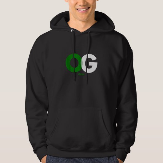 Og Kush Weed Smoke voor Stangenen Hoodie (Voorkant)