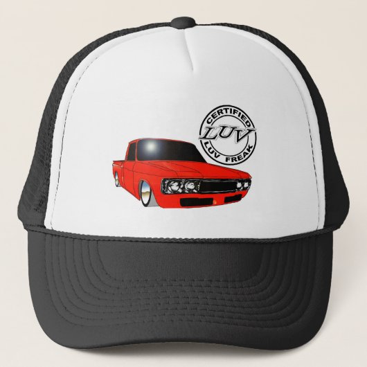 OG LUV Freak Design in het rood gegooid Trucker Pet (Voorkant)