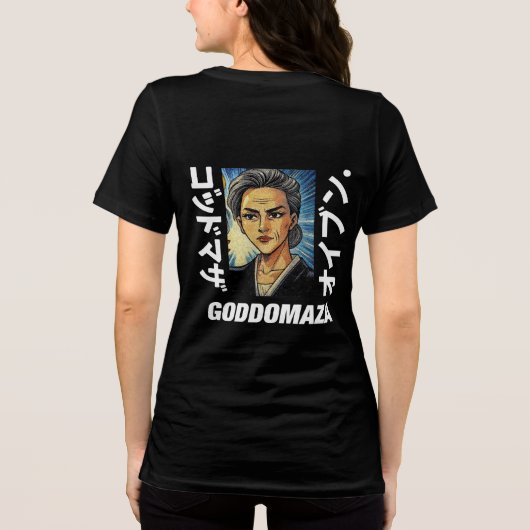 OG M.OMOKO KLEUR ZWART RUG UITZICHT (ZWART) Tri-Blend SHIRT (Achterkant)