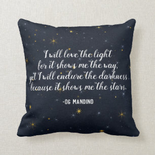 Og Mandino Stars Citaat Celestial Kussen