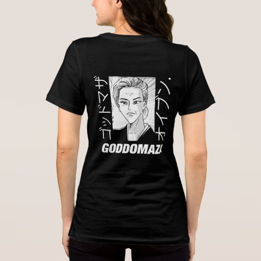 OG MOMOKO HEAD BACK (ZWART) Tri-Blend SHIRT (Achterkant)